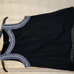 Black embroidered blouse